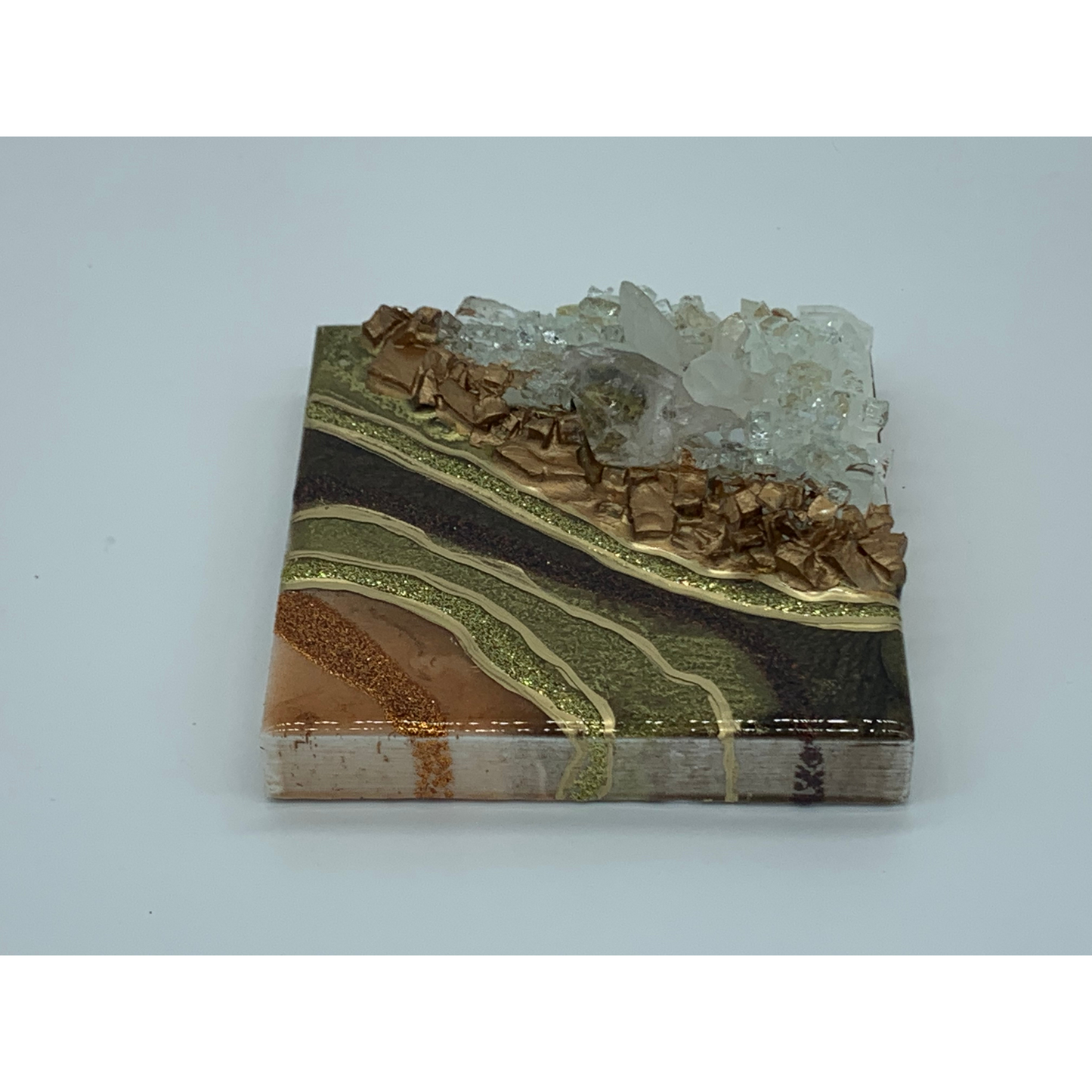 Geode Mini with Real Crystal Quartz & Beautiful Dark Colors