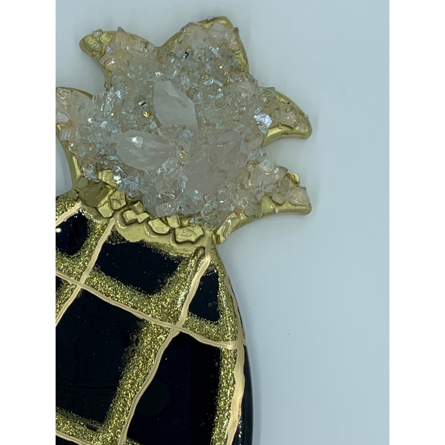 "Wear Your Crown" Gorgeous Geode Pineapple Modern Resin Wall Art or Tray