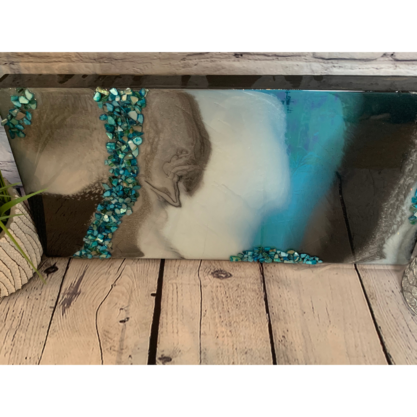 Color-Shifting Turquoise, Black & White