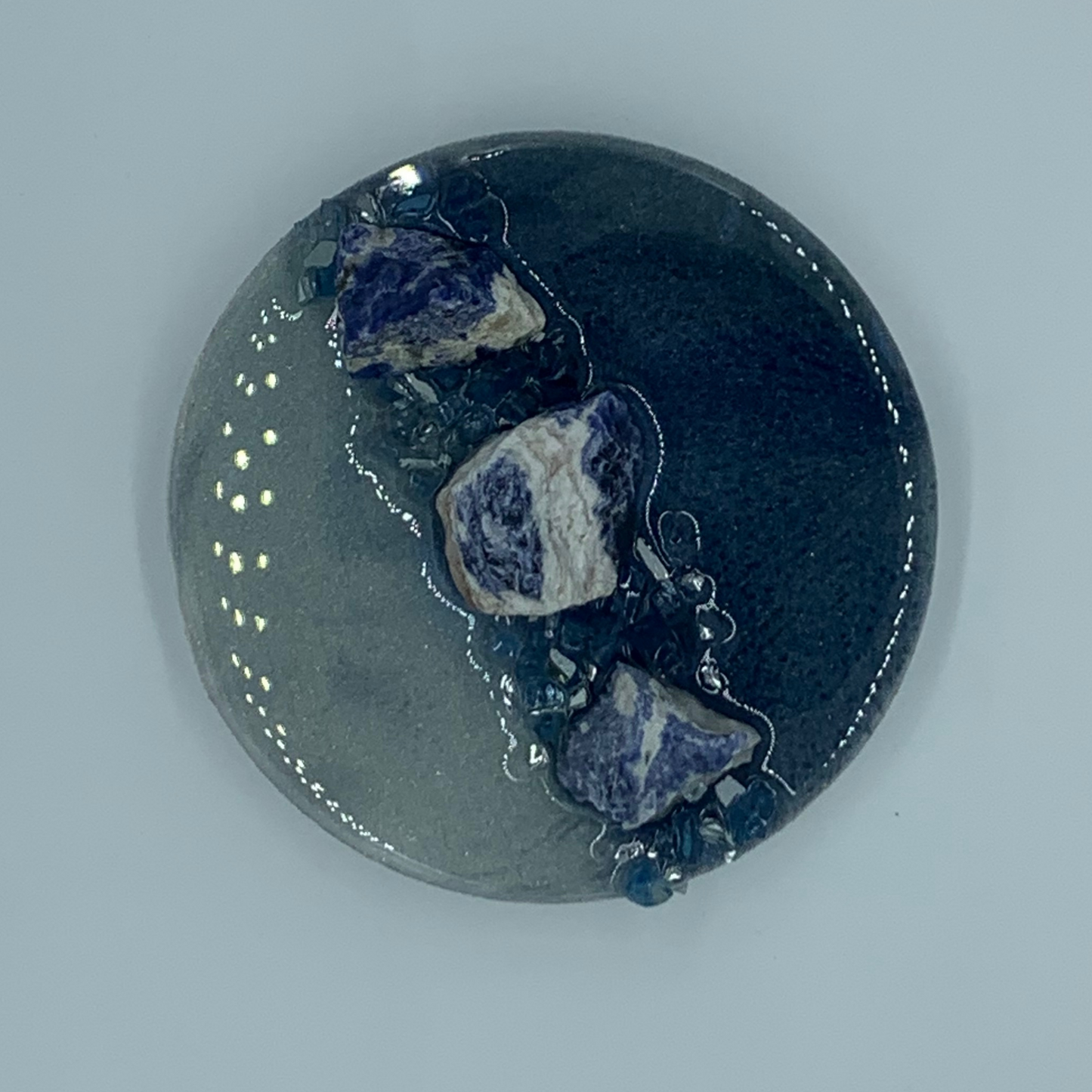 "Sodaliteful" Mini Crystal Art featuring Sodalite Crystals