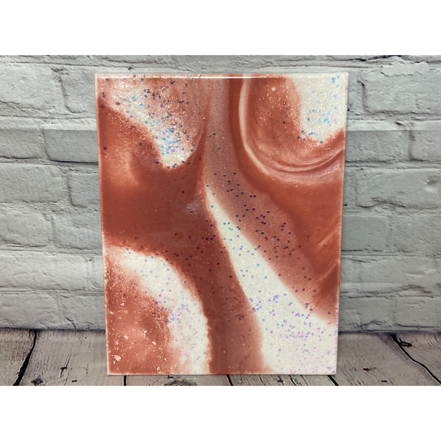 Glittery Pink & White Abstract