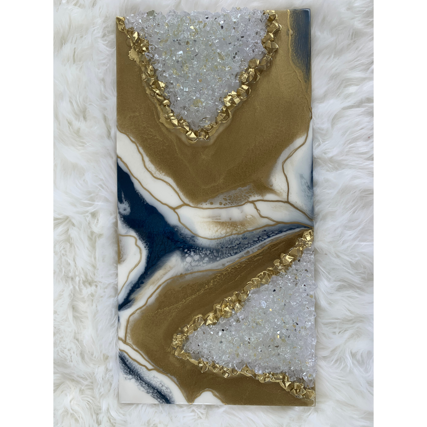 Navy & Gold Geode