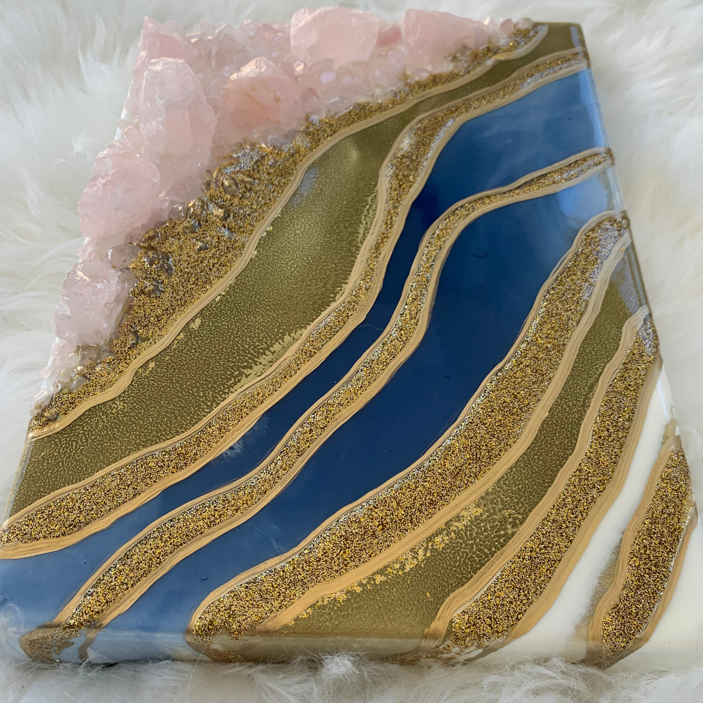 Knock Out: Pink Quartz Modern Crystal Wall Art