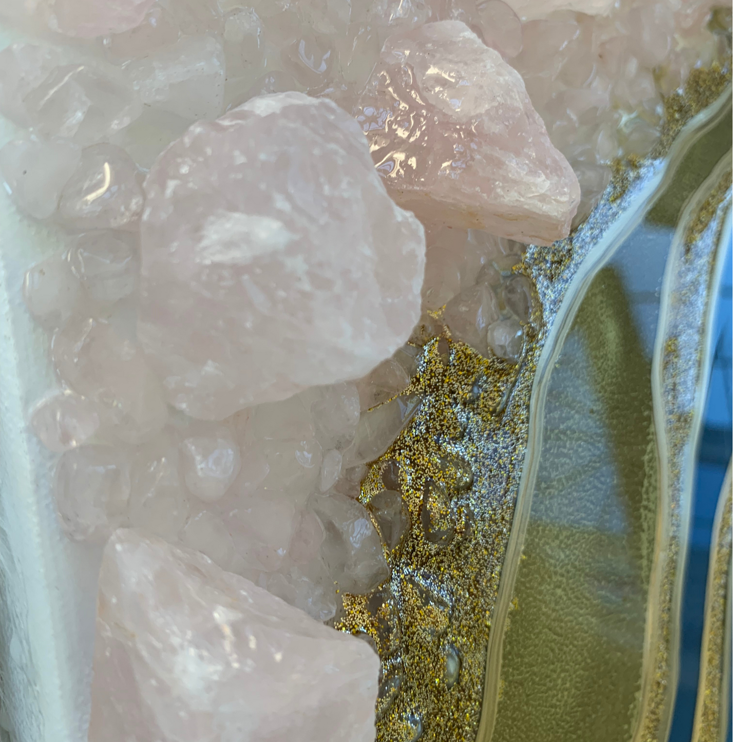Knock Out: Pink Quartz Modern Crystal Wall Art
