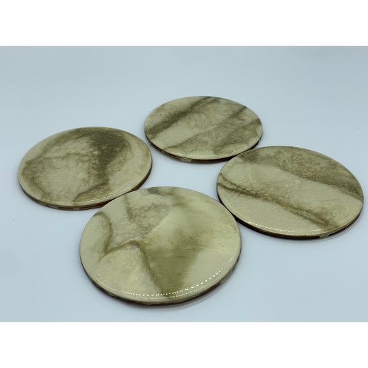 Creamy Gold 4 Piece Coaster Set