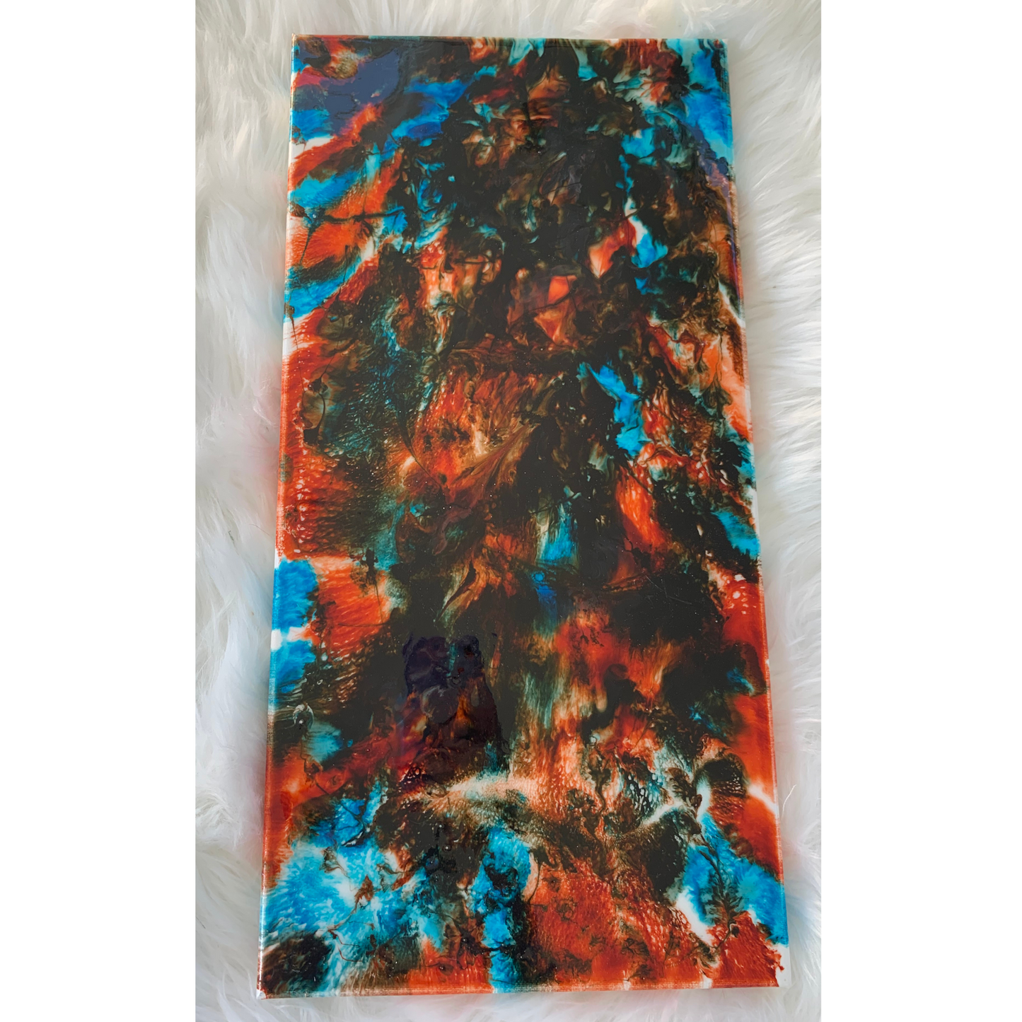 "America" Abstract Modern Resin Wall Art on 10x20 inch canvas
