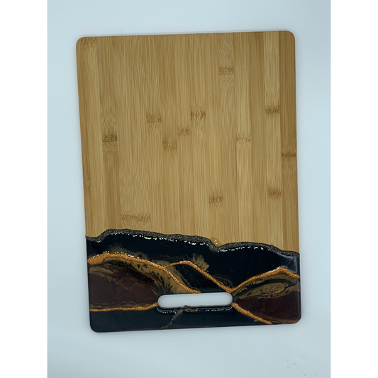 "Cop Out" Charcuterie Board or Cutting Board Modern Resin Functional Art