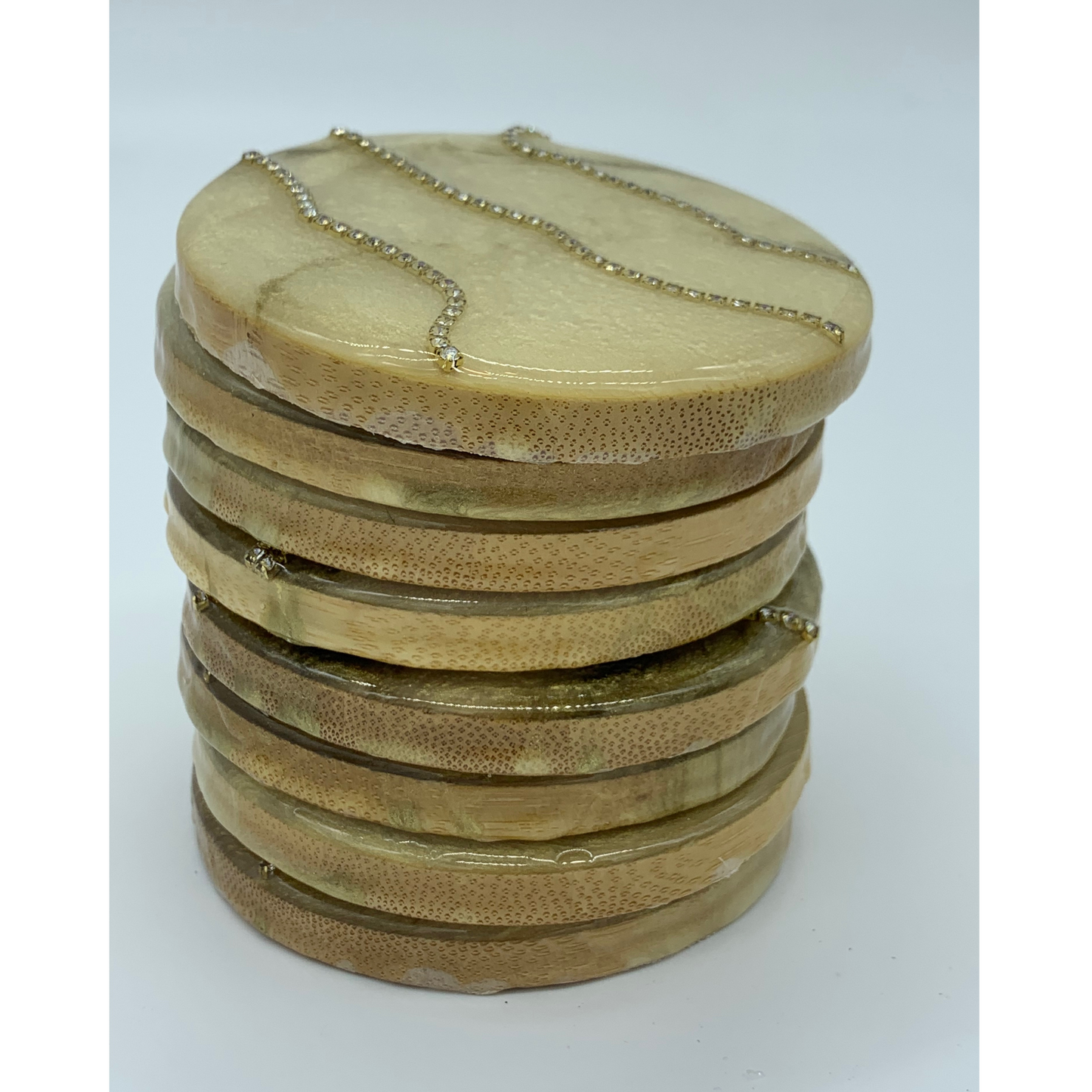 Bejeweled Coasters Made with Resin and Bling set of 8