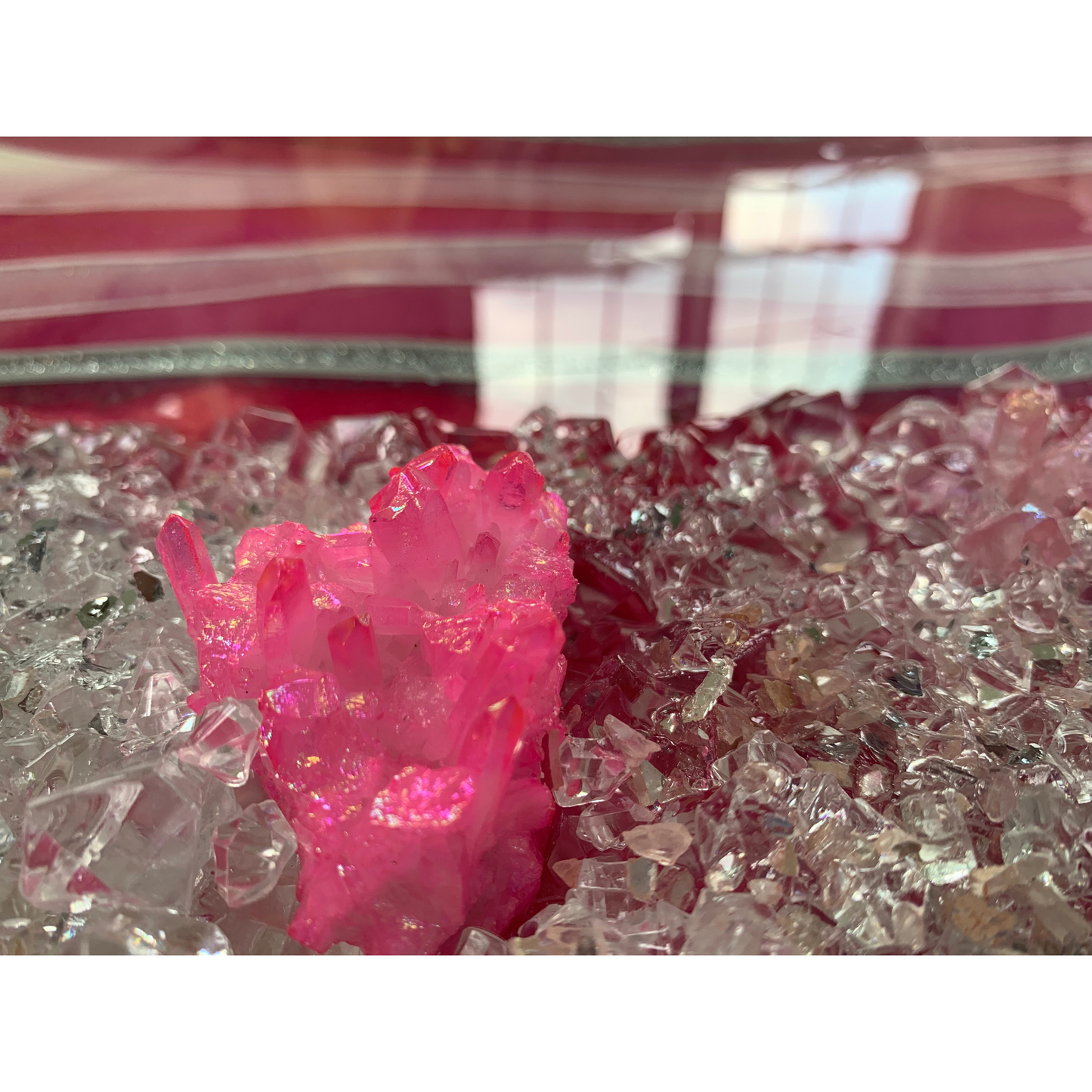 Hot Pink & White Geode