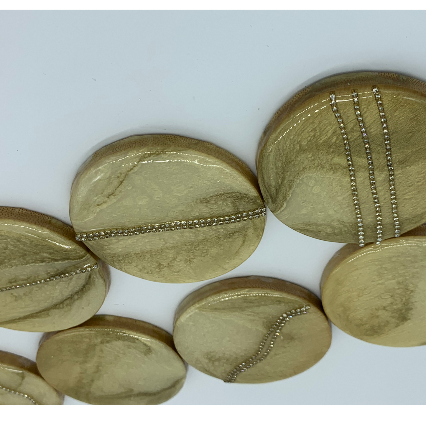 Bejeweled Coasters Made with Resin and Bling set of 8