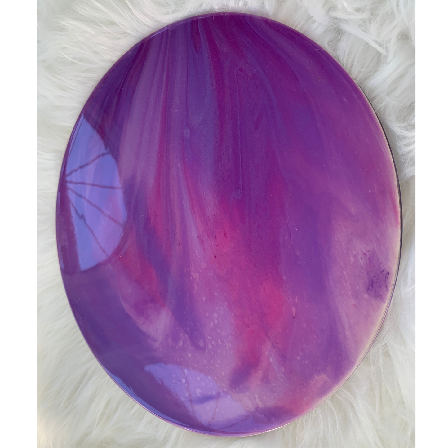 "Pinkle" Resin Art 12 Inch Circle Wall Art or Tray