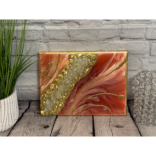 Red & Gold Small Geode