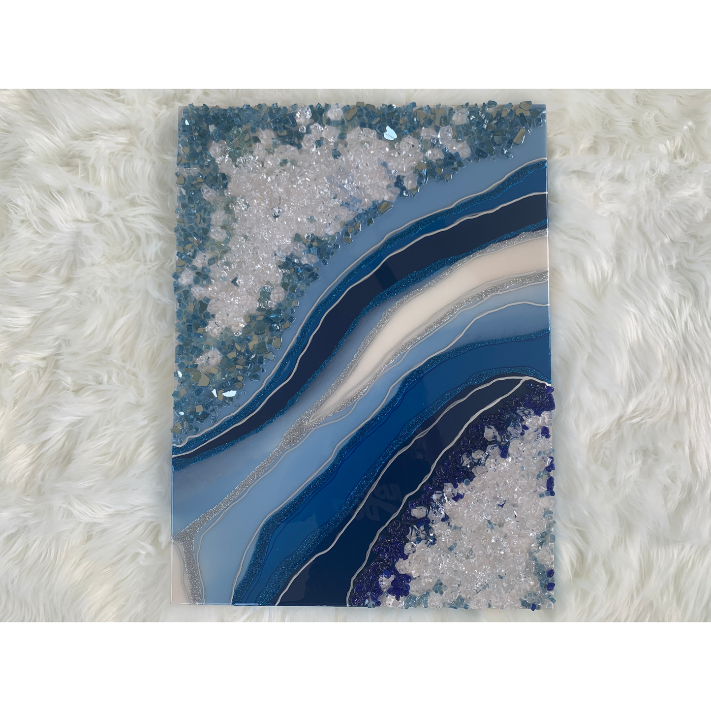 Blue & White Geode