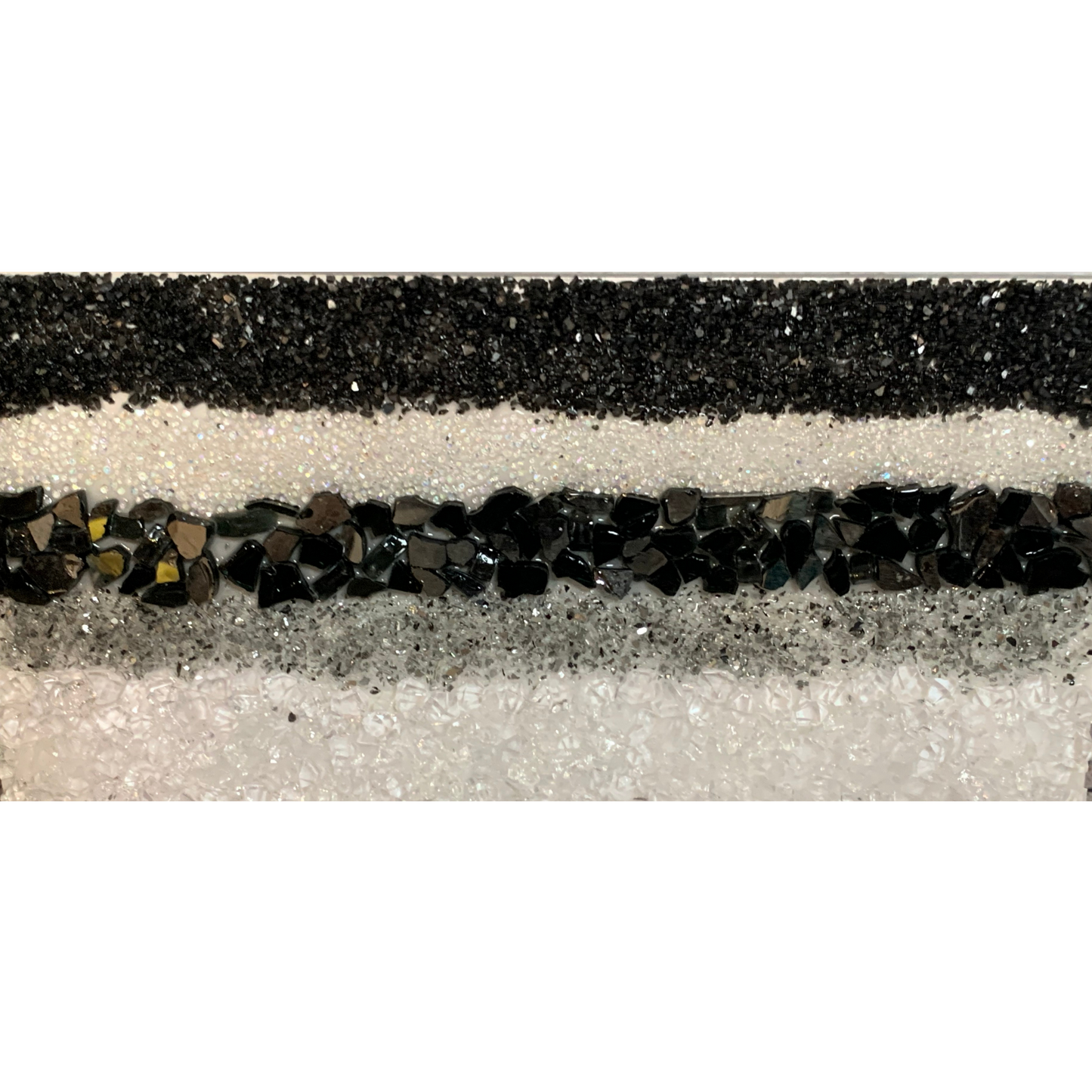 Black, White & Silver Crystal Art