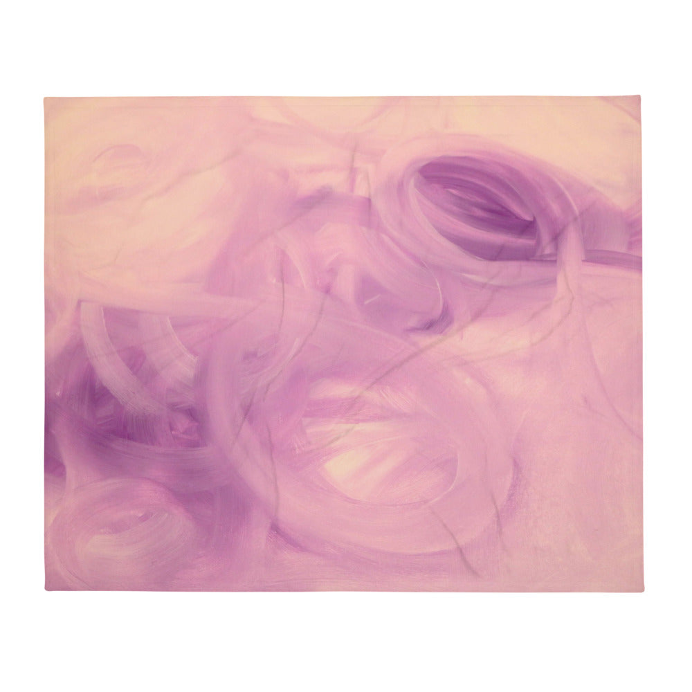 Lavender Swirl Throw Blanket